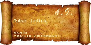 Auber Indira névjegykártya
